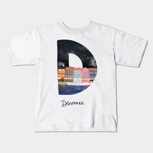 Bucket list destination - Denmark Kids T-Shirt by gabbadelgado